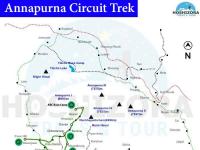 Map of Annapurna Circuit Trek
