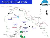Map of Mardi Himal Trek