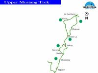 Map of Upper Mustang Trek